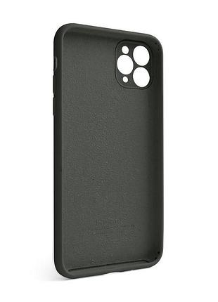 Чехол силіконовий для apple iphone 11 pro max сірий закрита камера чохол-накладка з логотипом sku_stco sku_2710000312802 2