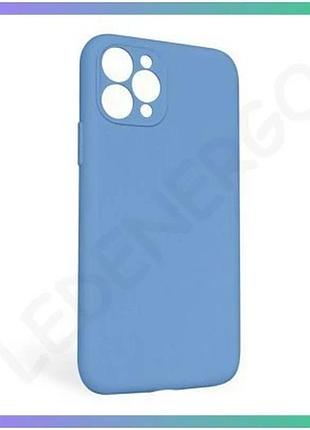 Чехол силіконовий для apple iphone 11 pro max блакитний закрита камера без логотипу чохол-накладка sku sku_stcom_2710000254508