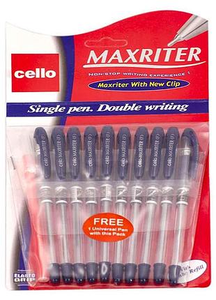 Ручка масляная maxriter cello, синяя