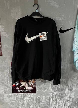 (m) nike свитшот черная кофта биг лого