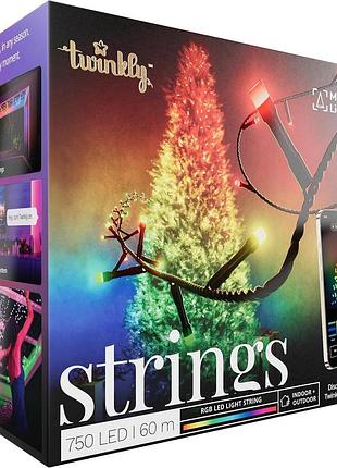 Гирлянда 60 м twinkly strings 750 led tws750stp-beu умная светодиодная rgb-гирлянда