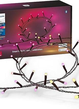 Гірлянда 12.4 м philips hue white and color ambiance-string lights 100leds кольорова світлодіодна гірлянда