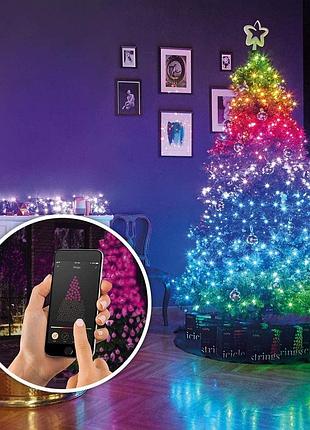 ​умная светодиодная гирлянда twinkly generation ii xy36ld-240150vh-et 32 м многоцветная декоративная гирлянда для елки