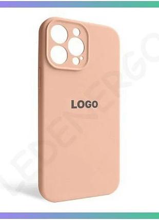 Чохол силіконовий для apple iphone 13 pro max рожевий з закритою камерою та логотипом чохол-накладка s sku_stcom_2710000245568