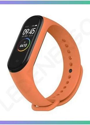 Ремешок для xiaomi mi band 3 4 оригинальный силиконовый помаранчевый для фитнеса и спорта sku_27100001 sku_stcom_2710000180449