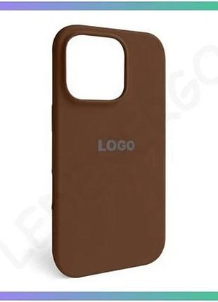 Чехол full silicone case для apple iphone 16 pro коричневый силиконовый чехол-накладка с логотипом sku sku_stcom_2710000314394