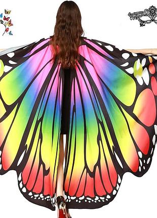 Карнавальний костюм метелика butterfly wings жіночий костюм із крилами, спідницею й аксесуарами для вечірки