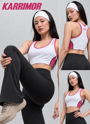 Спортивный бело-розовый топ karrimor для бега и фитнеса