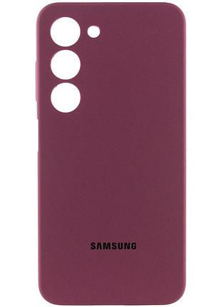 Чехол silicone cover lakshmi full camera (aaa) для samsung galaxy a15 4g/5g / m15 5g бордовый / plum