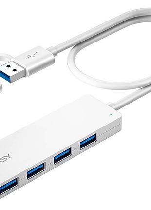 Usb-концентратор byeasy splitter with type-c adapter uh109d портативный usb-разветвитель с 4 портами