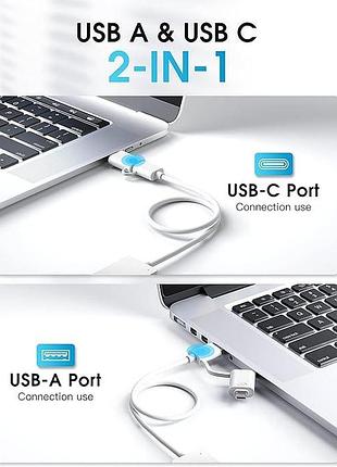 Usb-концентратор byeasy splitter with type-c adapter uh109d портативный usb-разветвитель с 4 портами 5