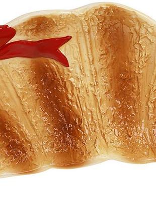 Набір 4 керамічних десертних тарілок "croissant" 20x15см (круасан)