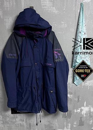 (l-xl) karrimor gore-tex винтажная куртка водонепроницаемого материала темно-синяя фиолетовая