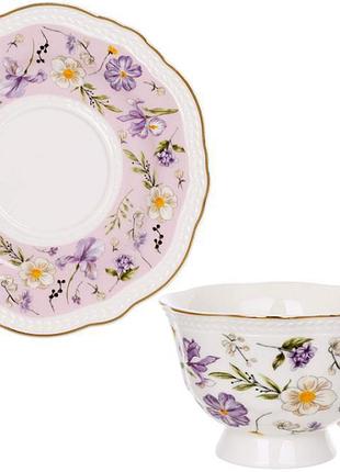Чайний сервіз "floral" 250мл порцеляновий на 6 персон
