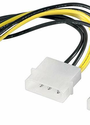 Кабелі manhattan 2xatx molex 4-pin (m) - 8-pin pci-e (m) 0,2м