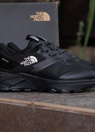 Чоловічі кросівки термо the north face vectiv gore-tex чорні осінні з натуральної шкіри для повсякденного носіння комфортні