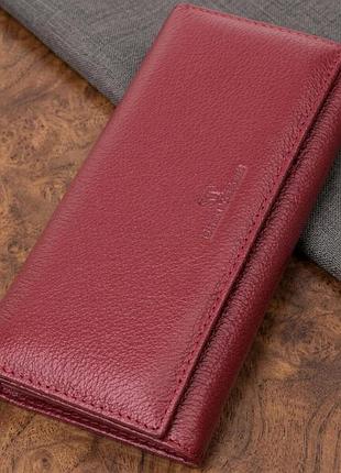 Женский оригинальный кошелек из натуральной кожи st leather 22522 бордовый