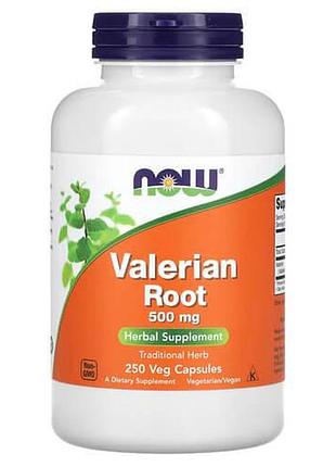 Now valerian root 500 mg 250 veg caps