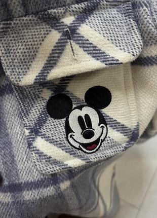 Рубашка для дівчинки mickey в клітинку, тепла 4