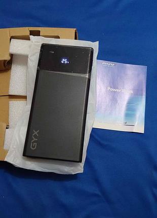 Повербанк gyx sp04 10000mah 37wh с экраном и быстрой зарядкой quick charge 22.5w powerbank фонарик новый