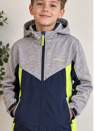 Дитяча куртка softshell northville 134 см, демісезонна, водостійка, на флісі