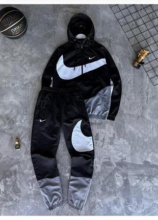 Спортивний костюм чоловічий nike чорно-сірий