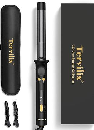 Обертова плойка для завивання волосся 25 мм terviiix 360 auto rotating curling iron автоматична плойка для накручування волосся