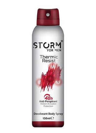 Мужской дезодорант-антиперспирант для тела storm thermic resist, 150 мл
