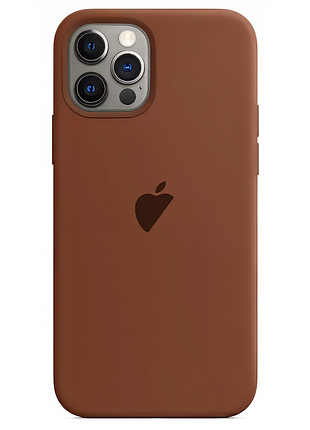 Чохол silicone case для iphone 14 pro max захисний аксесуар коричневий шоколадний для стильного оформлення