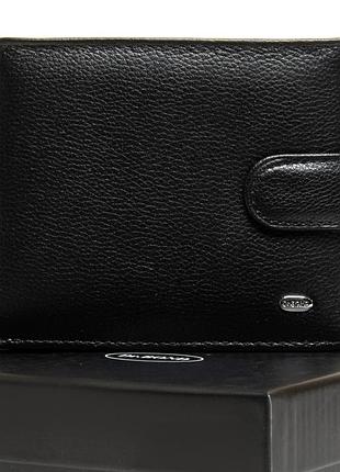 Чоловічий шкіряний гаманець dr.bond m2213 black натуральна шкіра
