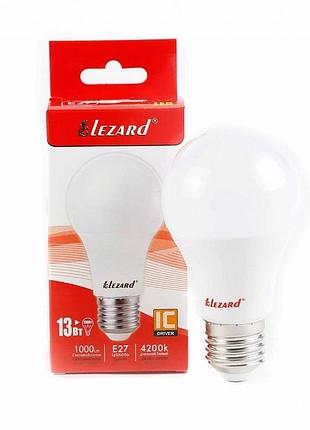 Лампа світлодіодна led glob a60 13w 4200k e27 220v (442-a60-2713)