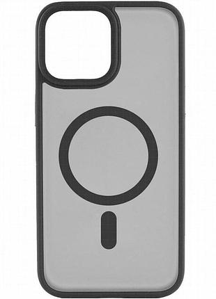 Tpu+pc чехол metal buttons with magnetic fit для apple iphone 15 (6.1") черный / black