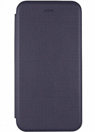 Кожаный чехол-книжка classy для oppo a58 4g темно-синий