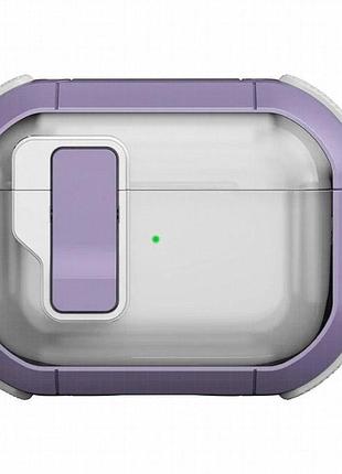 Футляр противоударный locking button для наушников airpods pro 2 / pro light purple