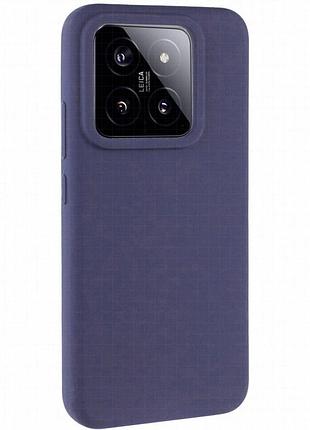Чехол silicone cover lakshmi (aaa) для xiaomi 14 pro темно-синий / midnight blue