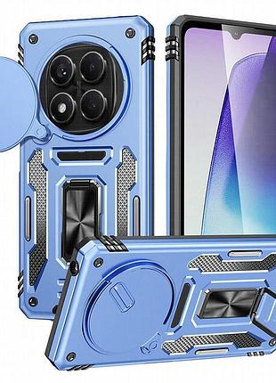 Ударопрочный чехол camshield army ring для xiaomi redmi note 14 pro 4g/5g / 14 pro+ / poco x7 голубой / light