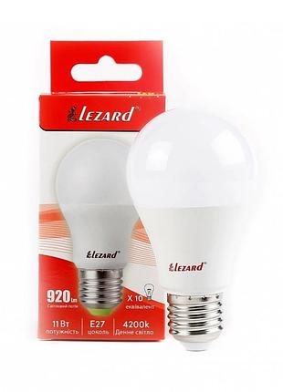 Лампа світлодіодна led glob a60 11w 4200k e27 220v (442-a60-2711)