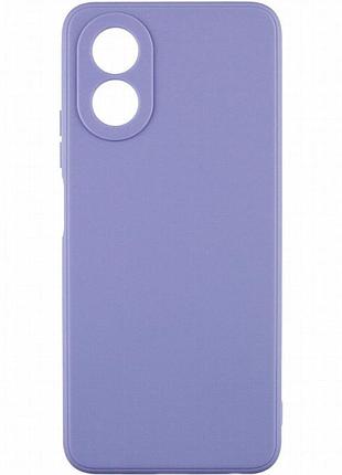 Силиконовый чехол candy full camera для oppo a58 4g голубой / mist blue
