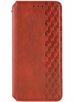 Кожаный чехол-книжка getman cubic (pu) для google pixel 7 pro красный