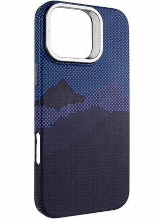 Tpu чехол pixel craft with magnetic fit для apple iphone 16 (6.1") mountain blue