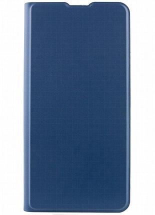 Кожаный чехол-книжка getman elegant (pu) для tecno camon 19 синий
