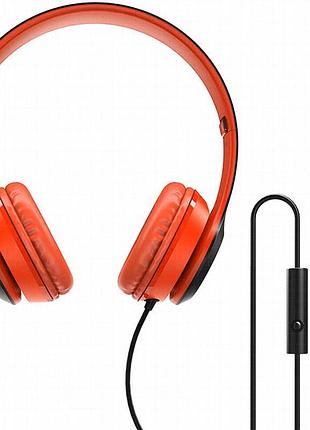 Накладные наушники borofone bo5 (3.5mm/1.2m) красный
