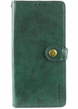 Кожаный чехол-книжка getman gallant (pu) для xiaomi poco x8 pro зеленый