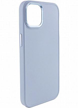 Tpu чехол bonbon metal style для apple iphone 14 (6.1") голубой / mist blue