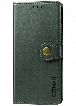 Кожаный чехол-книжка getman gallant (pu) для samsung galaxy m34 5g зеленый