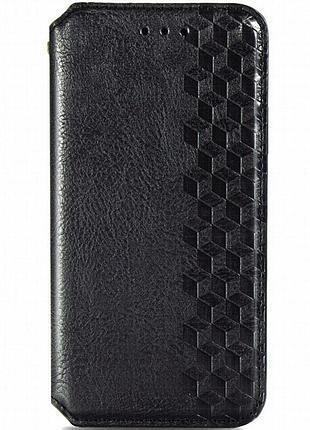 Кожаный чехол-книжка getman cubic (pu) для xiaomi redmi note 10 5g / poco m3 pro черный