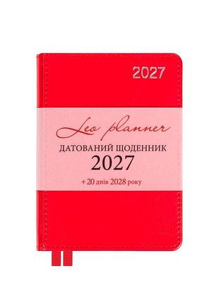 Ежедневник а6 leo planner city датированный красный (252762)