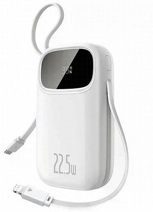 Портативное зу power bank baseus enerfill fc31 pd22.5w with cables 10000 mah (ppqd3) moon white