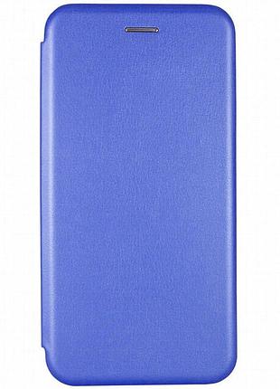 Кожаный чехол-книжка classy для xiaomi redmi 9 синий