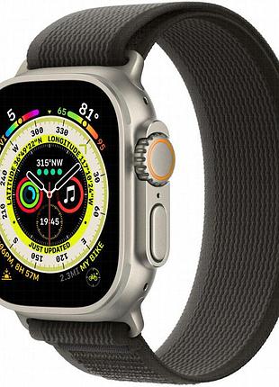 Ремешок trail loop для apple watch 42(ser.1-3)/44/45/46/49mm (m/l) black / grey